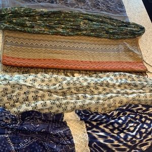 Lot of 5 Anthropologie Scarves